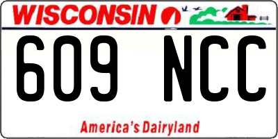WI license plate 609NCC