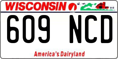 WI license plate 609NCD