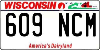 WI license plate 609NCM