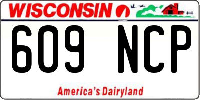 WI license plate 609NCP