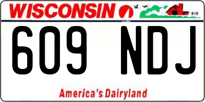 WI license plate 609NDJ