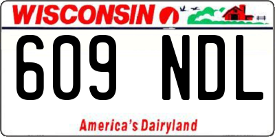 WI license plate 609NDL