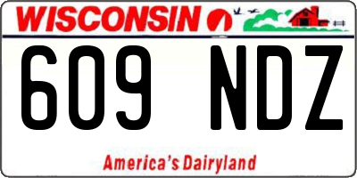 WI license plate 609NDZ