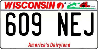 WI license plate 609NEJ