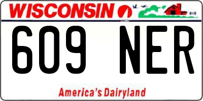 WI license plate 609NER