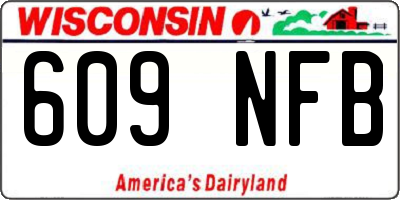 WI license plate 609NFB