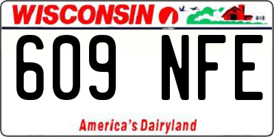 WI license plate 609NFE