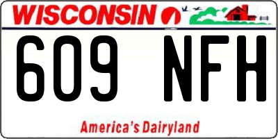 WI license plate 609NFH