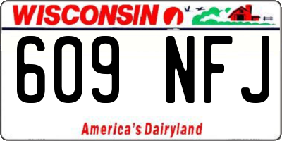 WI license plate 609NFJ