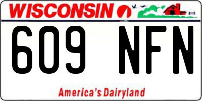 WI license plate 609NFN