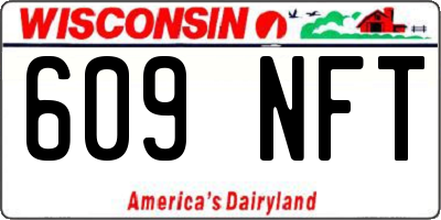 WI license plate 609NFT