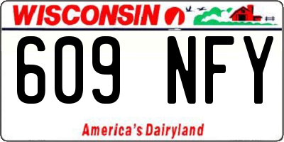 WI license plate 609NFY