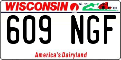 WI license plate 609NGF