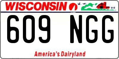 WI license plate 609NGG