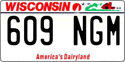WI license plate 609NGM