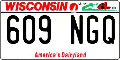 WI license plate 609NGQ
