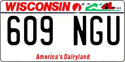 WI license plate 609NGU