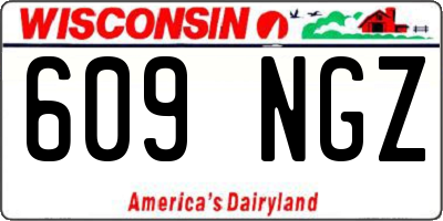 WI license plate 609NGZ