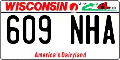 WI license plate 609NHA