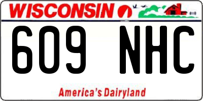 WI license plate 609NHC