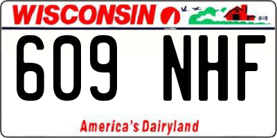 WI license plate 609NHF