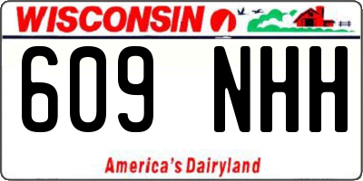 WI license plate 609NHH