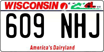 WI license plate 609NHJ