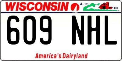 WI license plate 609NHL