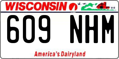 WI license plate 609NHM