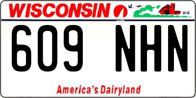 WI license plate 609NHN