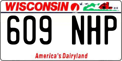 WI license plate 609NHP