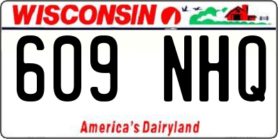 WI license plate 609NHQ