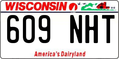WI license plate 609NHT