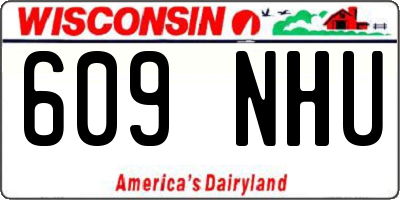 WI license plate 609NHU