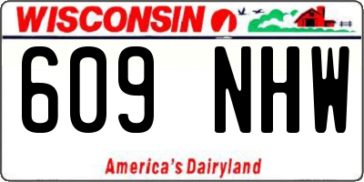 WI license plate 609NHW