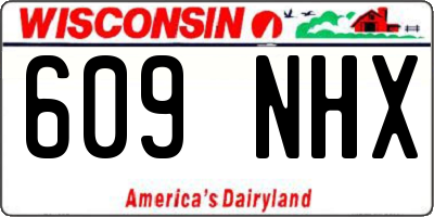 WI license plate 609NHX