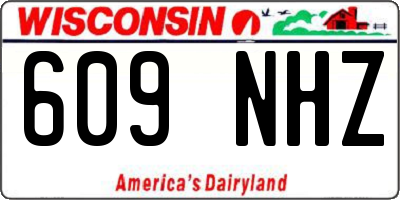 WI license plate 609NHZ