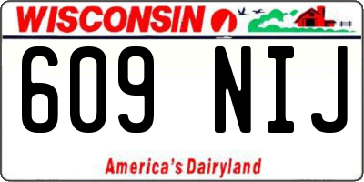 WI license plate 609NIJ