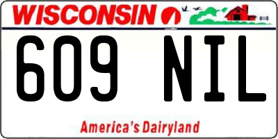 WI license plate 609NIL