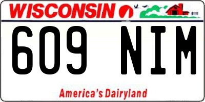 WI license plate 609NIM