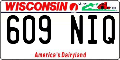WI license plate 609NIQ