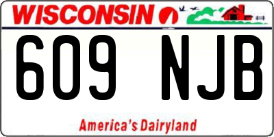 WI license plate 609NJB