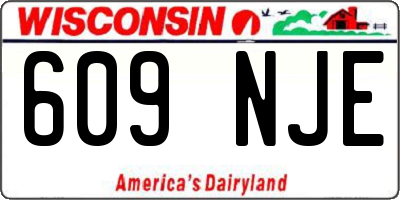 WI license plate 609NJE