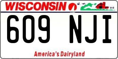 WI license plate 609NJI