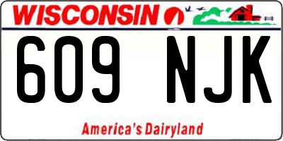 WI license plate 609NJK