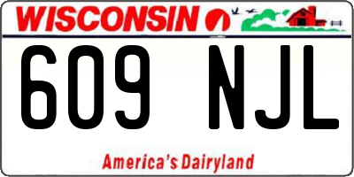 WI license plate 609NJL