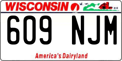 WI license plate 609NJM