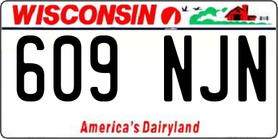 WI license plate 609NJN