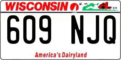 WI license plate 609NJQ