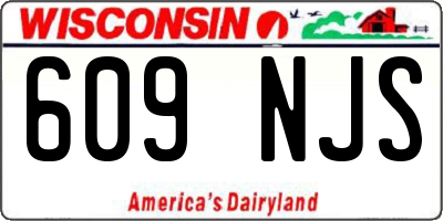 WI license plate 609NJS
